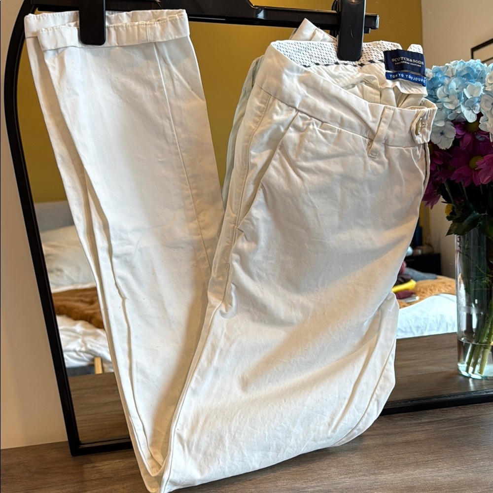 Scotch & Soda White Stuart Trousers